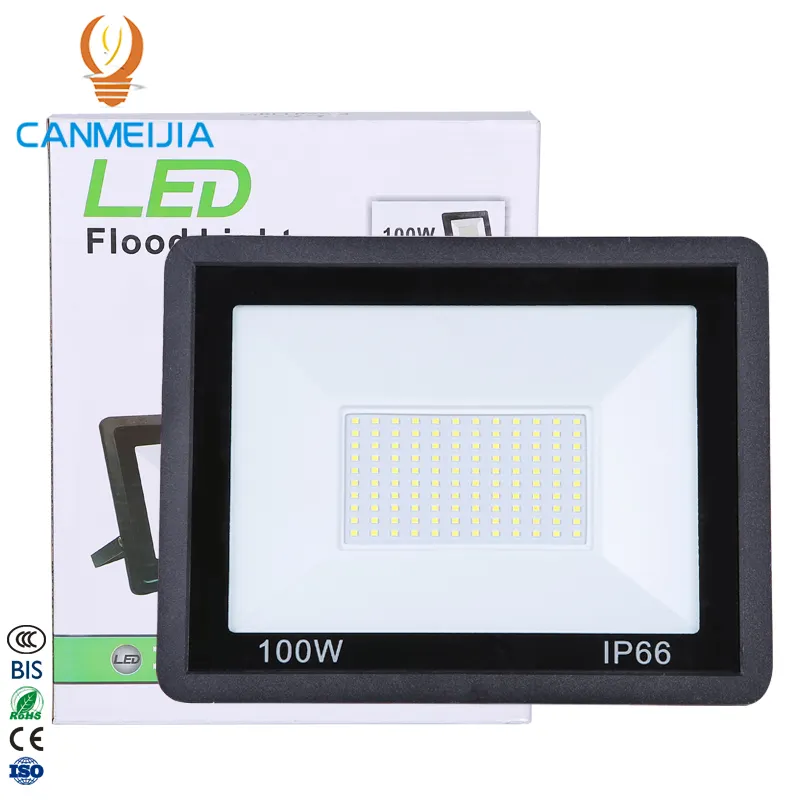 Unidad de corriente constante IP66 IC para uso comercial, 100W, ultra delgada, 9600lm, led, exterior, a prueba de agua, fundición a presión, luz de inundación de aluminio