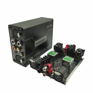 Eliminador de zumbidos profesional Aislador de audio de bucle de tierra 4 en 1 para sistemas de sonido, Subwoofers, altavoces de karaoke - Product Image 1