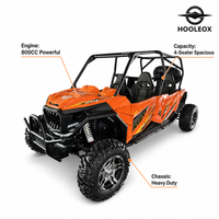 Buggy tout-terrain haute performance 4x4 à essence 800cc 4 places certifié EPA L7E T1B 2026 SSV SxS Racing Orange