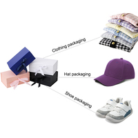 Boîtes cadeaux pliables magnétiques en carton de luxe avec logo personnalisé pour l'emballage de vêtements, chaussures