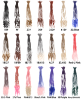 10 ciocche/confezione Dreadlock extension fatti a mano all'uncinetto capelli sintetici 24 pollici rosa 613 Crochet trecce per capelli per donne deadlock Hai