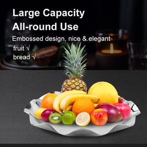 Hogar cocina comedor hospitalidad exquisito espejo multifuncional pulido Acero inoxidable plato de fruta bandeja de aperitivos - Product Image 5