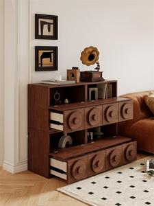 Meubles de décoration de salon en chêne <span class=keywords><strong>Armoire</strong></span> de rangement en bois moderne à 3 portes Table de chevet carrée Canapés Meuble de rangement TV - Product Image 5