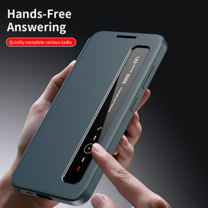 <span class=keywords><strong>Funda</strong></span> de lujo de cuero tipo flip IDEAL Factory Smart Side Window Series al por mayor para <span class=keywords><strong>Samsung</strong></span> <span class=keywords><strong>S22</strong></span> S23 S24 S25 S26 <span class=keywords><strong>Ultra</strong></span> - Product Image 2