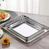 Plaque de cuisson rectangulaire industrielle en aluminium pour pizza, pain, gâteau, rôtissage et chauffage dans un four commercial de grande capacité
