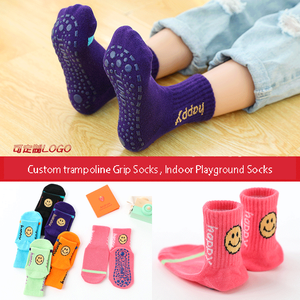 Calcetines Antideslizantes <span class=keywords><strong>para</strong></span> Niños con Logotipo Personalizado, Calcetines <span class=keywords><strong>para</strong></span> Trampolín, Colores Vivos y Atractivos, <span class=keywords><strong>para</strong></span> Parques de Juegos Interiores - Product Image 2