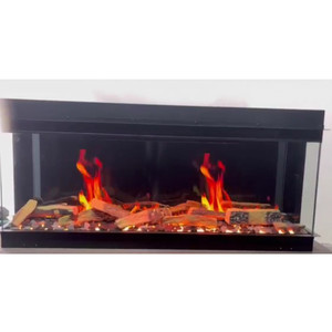 Camino elettrico 3D con suono scoppiettante simulato nuovo design a tre lati con inserto antincendio con inserto telecomando per l'installazione - Product Image 2