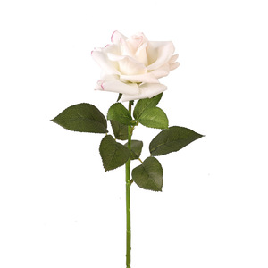 Rosa Artificial de Tallo Único, Plástico y Seda, Alta Simulación, Decoración para Bodas y Hogar - Product Image 4