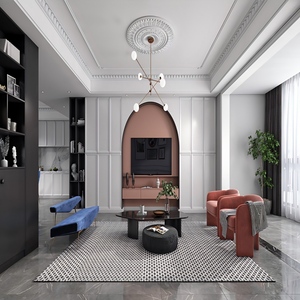Factory Custom Modern <strong>TV</strong> Wall Cabinet with Storage Display Shelf and LED Light - Product Image 1
