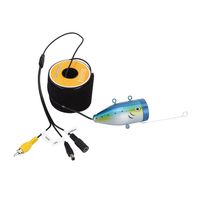 Câble de 15 m, détecteur de poissons 1000TVL, caméra de pêche sous-marine HD 7 pouces, système de caméra étanche IP68/résistant aux intempéries, kit avec 12 lumières LED blanches