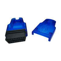 SETOCONT OEM J1962 OBD Conector hembra de 16 pines con carcasa trasera de color azul OBDII OBD Case