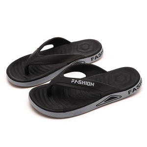 <span class=keywords><strong>Tongs</strong></span> imprimées à la mode pour hommes Version coréenne Chaussures de plage d'été Vêtements de plein air Sandales de personnalité antidérapantes Taille entière - Product Image 5