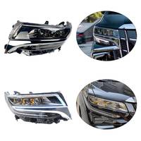 High Quality New 12V 3 Lens LED Headlights Yo Ta 30AGH Alphard 2015-2018 2 Lens Upgrade 3 Eye Head Lamp Gold Style