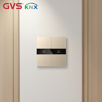 Boutons physiques entièrement programmables KNX/GVS/K-bus/OEM/ODM, interrupteur intelligent à 4 boutons pour la maison, l'hôtel et les projets d'automatisation des bureaux