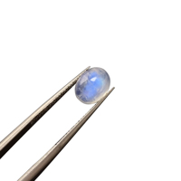 Bijoux Personnalisables Manuels en Pierre Naturelle de Lune Arc-en-Ciel Bleue de Haute Qualité, Pierre Précieuse Lâche Ovale Lisse Taille Cabochon