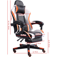 Chaise de bureau et de gaming OEM personnalisable en gros, avec support de base, siège pivotant et accoudoirs articulés pour usage domestique
