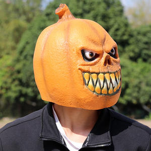 Costume de cosplay de citrouille pour fête d'Halloween et de Noël, masque intégral de panthère, film <span class=keywords><strong>Fantastic</strong></span> <span class=keywords><strong>Four</strong></span>, cosplay pour hommes, jouet de fête en latex - Product Image 5