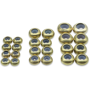 Perles en cuivre pour la création de bijoux DIY, 97 modèles de perles plates sphériques de positionnement - Product Image 1