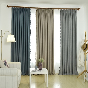 2022 elegante Design in <span class=keywords><strong>macramè</strong></span> 54 "x 84" pollici di lusso in velluto grigio Ready Made tende per il soggiorno in velluto per tende - Product Image 6