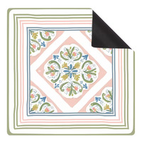 Tapis de Mahjong carré floral frais très populaire, antidérapant et insonorisant en caoutchouc pour jeux de société en famille