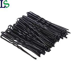Venta al por mayor de metal negro horquilla flequillo cabeza pinzas fijas accesorios para el cabello en forma de U peluquería horquillas - Product Image 3