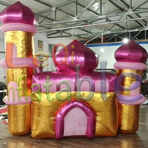 Arche gonflable populaire rose doré brillant pour événements, tunnel d'entrée gonflable pour location de fêtes d'anniversaire - Product Image 1