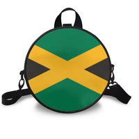 Sac à dos circulaire en cuir PU avec drapeau national du territoire de Guam, sac à bandoulière convertible pour femme, fermeture éclair personnalisée
