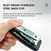 Lampe de signalisation à LED rechargeable, rouge et bleue, clignotante, lampe de sécurité portable, charge USB, balise de sécurité pour la sécurité routière