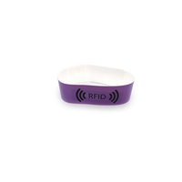 Bracelet RFID NFC programmable et personnalisable 13,56 MHz pour paiement sur papier synthétique EV1/EV2/EV3 2K/4K/8K pour hôtels