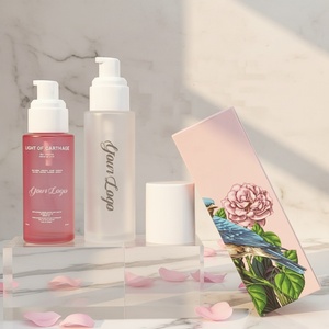 Customize 30ml Frosted Essential Oil Glass Pump Bottle Face Skin Care Packaging Cosmetic Serum Bottle With Packaging <b>Box</b> - Product Image 2