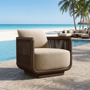 Sillón de Aluminio Moderno para Exteriores, de 1 Plaza, Resistente a la Oxidación, de Grado Comercial, para Proyectos de Hoteles y Resorts - Product Image 1