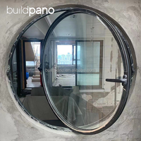 Ventanas de Aluminio con Vidrio Doble y Soldadura sin Costuras, Ventanas Arqueadas de Aluminio