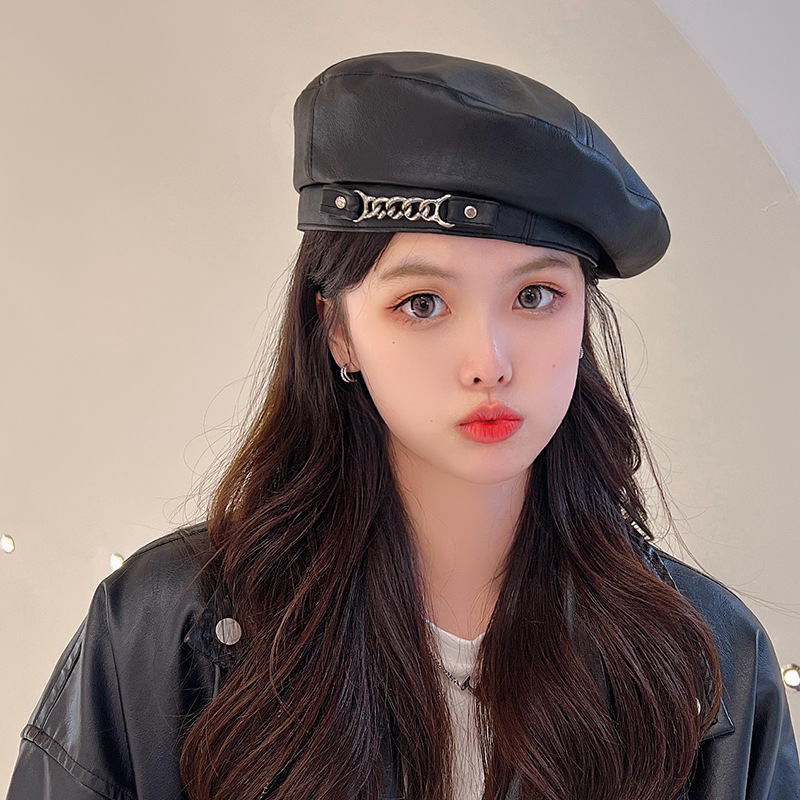 PU Leather Dress Beret Hat for Women - Fashion & Style