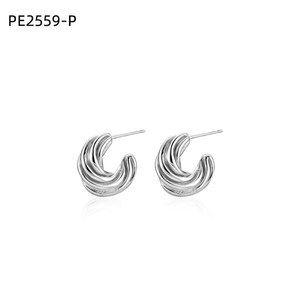 Amy Amy Fashion <b>Stud</b> Earrings <b>Silver</b> Plated Geometric Design For Women Trendy Jewelry Gift From China Model Pe2559 - Product Image 1