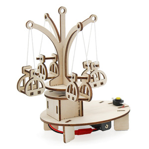 Kit éducatif STEM OKYN-G5536 DIY Chaise volante rotative en bois - Product Image 1