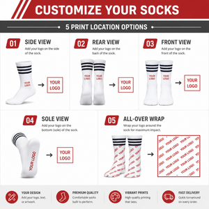Fashion Designer Crew <b>Socks</b> Custom Logo Seamless 360 Digital Sublimation Blank <b>Polyester</b> Knee-high <b>Socks</b> Men Women - Product Image 5