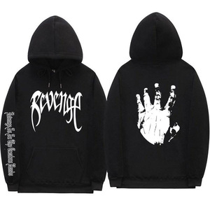 Sweat à capuche unisexe imprimé en 3D avec poignets côtelés, style streetwear européen/américain Revenge - Product Image 2