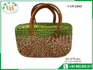 Sac fourre-tout tissé à la main, vegan, doux, grande capacité, sac de shopping, mode éthique, exportation mondiale, commande en gros - Product Image 3