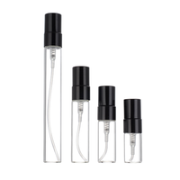 Mini flacon en verre transparent rechargeable pour vaporisateur de parfum, flacon d'échantillon vide de 2ml, 3ml, 5ml