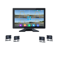 Écran tactile IPS 10,1 pouces 4 canaux 1024x600, écran partagé, caméra de recul pour camion BSD (détecteur d'angle mort) 170° 1080P, étanche IP68