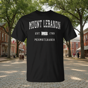 Maglietta sportiva vintage Mount Lebanon Pennsylvania Est 1793 - Product Image 3