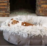 Lit pour animaux de compagnie, confortable et chaud, en toile souple, nid pour chiens et chats, nid antidérapant, lit pour chaton, de luxe en fausse fourrure