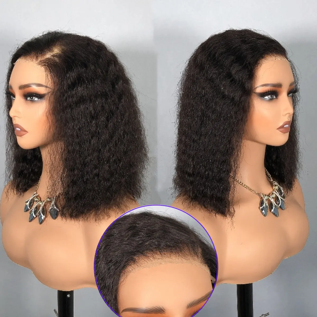 Wig Bob pendek musim panas keluaran baru 100% Wig depan renda rambut manusia Brasil Virgin, Wig 4X6 tanpa lem gelombang alami rambut manusia