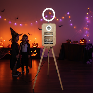 Photomaton pliable en bois pour iPad, idéal pour la location lors de mariages, fêtes, anniversaires et rassemblements - Product Image 1