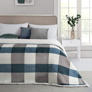 Plaid en <span class=keywords><strong>polaire</strong></span> Sherpa réversible personnalisé OEM/ODM, élégant, douillet et chaud pour canapé et lit, <span class=keywords><strong>grande</strong></span> taille, toutes saisons, en flanelle décorative - Product Image 5