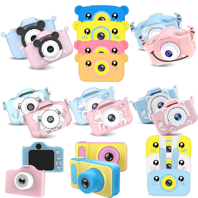 X2 Children's Cartoon Kids Toy Elementary School Student Photo Video Recorder Mini Photo Color Digital Kids Camera