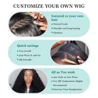 Paquetes de Cabello Virgen Remy 100% de 15A, Doble Trama a Máquina, Sin Procesar, Tejido Rápido, Ondulado Natural Negro, para Mujer