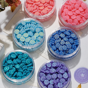 Perles de cire à cacheter de couleur unie <span class=keywords><strong>ou</strong></span> <span class=keywords><strong>mixte</strong></span>, 150 pièces, forme tournesol irisée effet aurore, pour sceau de cire - Product Image 5