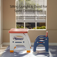 Bureau de travail ergonomique pliable en plastique pour activités de bébé, mobilier nordique pour enfants, ensemble de tables d'étude et de chaises pour chambre d'enfants