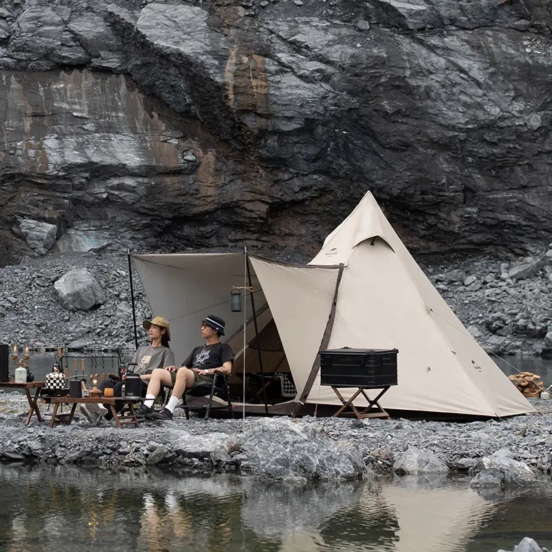 Naturehike — tente de camping hexagonal pour 3 à 4 hommes, camping en plein air UPF 50 + Ranch